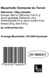 Emmental du terroir «bio» 200g