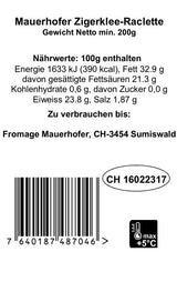 Zigerklee-Raclette 200g